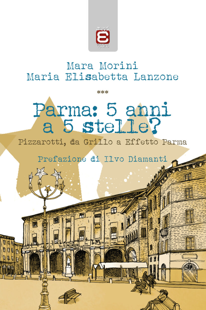 Parma 5 anni a 5 stelle. Copertina (solo fronte)